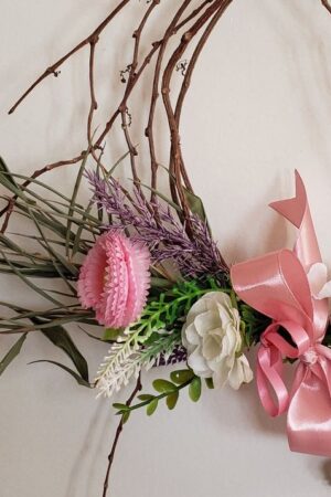 Couronne fraicheur douce – création faite main, Fleur et Chuchotement
