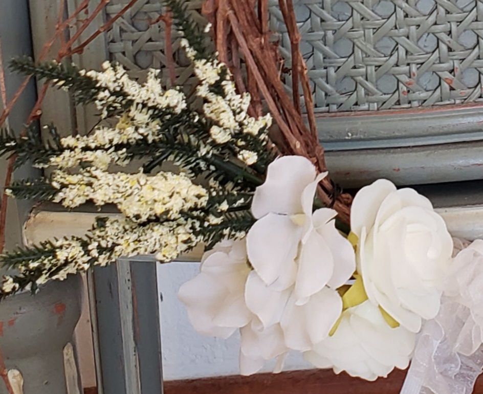 Couronne elegance – vue 4 – création faite main, Fleur et Chuchotement