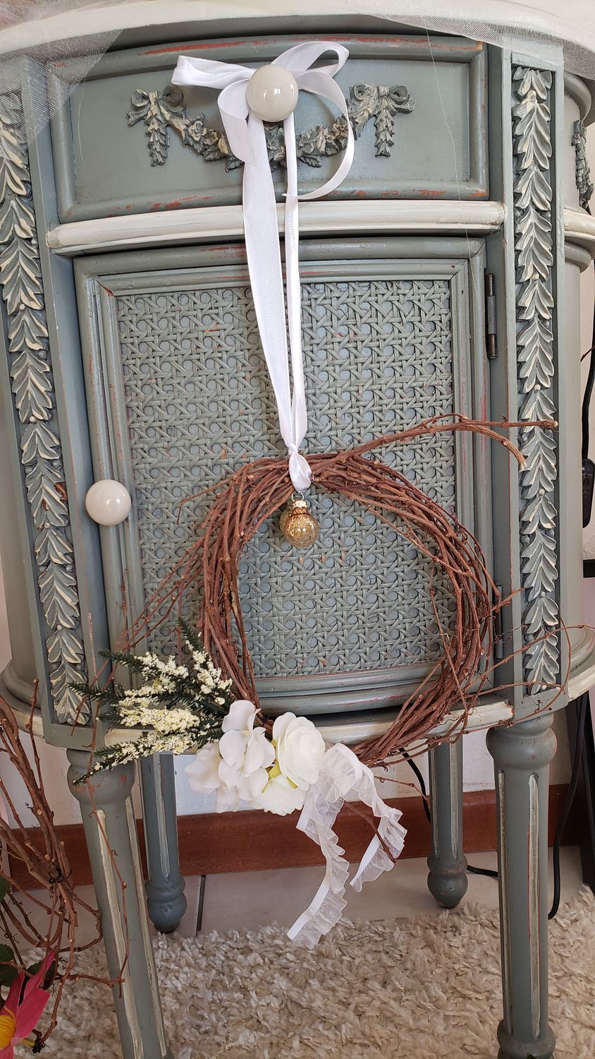 Couronne elegance – vue 2 – création faite main, Fleur et Chuchotement