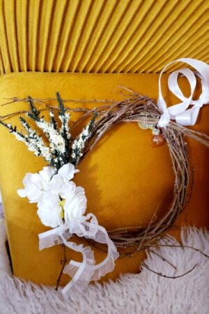 Couronne elegance – création faite main, Fleur et Chuchotement