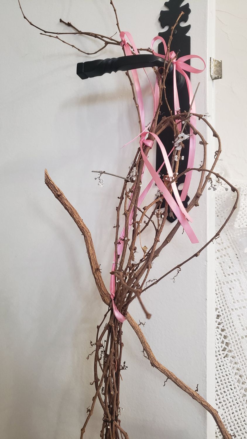 Bouclette de liane en couronne – vue 4 – création faite main, Fleur et Chuchotement