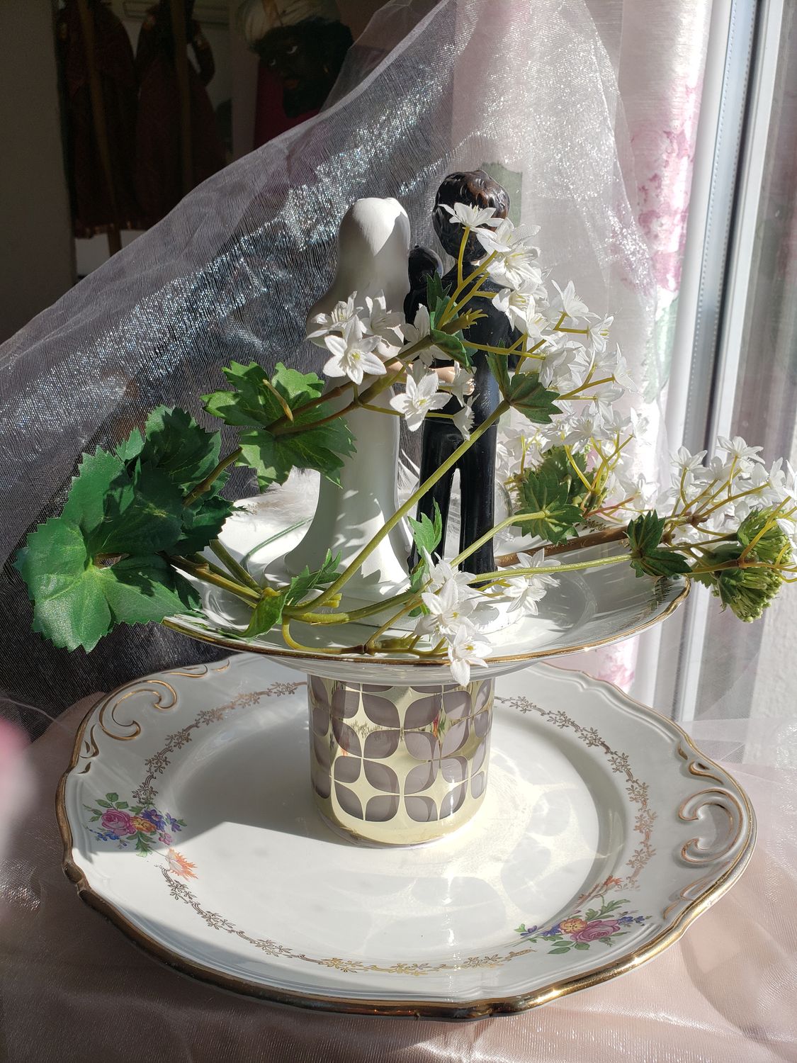 Mariage aux 3 coeurs – vue 2 – création faite main, Fleur et Chuchotement